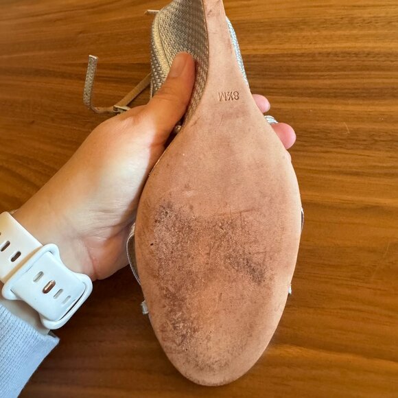 Badgley Mischka 'Melaney II' Wedge silver Sandal - Size 8.5 - Picture 6 of 10